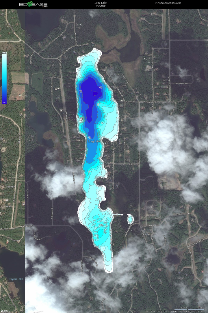 Bathymetric Map of Long Lake (Willow)